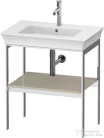 Duravit WHITE TULIP fém állvány 236375-ös mosdóhoz,fa polccal, Taupe High Gloss WT45400H3H3