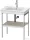 Duravit WHITE TULIP fém állvány 236375-ös mosdóhoz,fa polccal, Taupe High Gloss WT45400H3H3