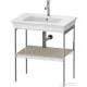 Duravit WHITE TULIP fém állvány 236375-ös mosdóhoz,fa polccal, Taupe High Gloss WT45400H3H3