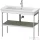 Duravit WHITE TULIP fém állvány 236310-es mosdóhoz,fa polccal,Stone Grey High Gloss WT45410H2H2
