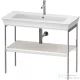 Duravit WHITE TULIP fém állvány 236310-es mosdóhoz,fa polccal,Nordic White High Gloss WT45410H4H4