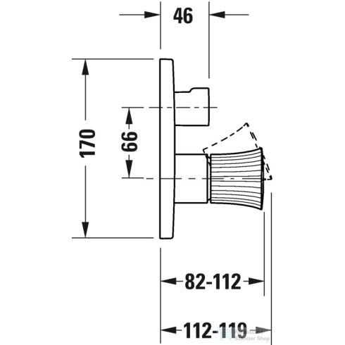 Duravit WHITE TULIP falsík alatti kád /zuhany csaptelep légbeszívóval,kádbefolyó/kézizuhany jelöléssel, króm WT5210018010