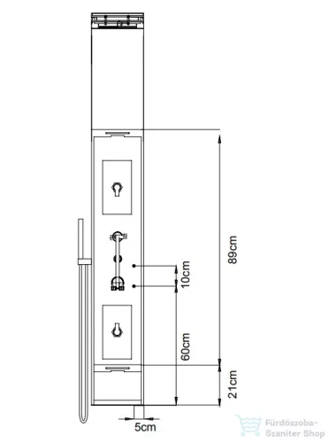 Wellis Glam zuhanypanel WZ00087
