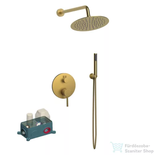 Wellis Altona falsík alatti zuhany csaptelep zuhanyszettel, brushed gold WZ00109