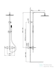 Wellis Altona zuhanyoszlop, brushed gold WZ00112
