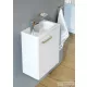Ravak SD 400 CHROME 40x22 cm-es szekrény ajtó nélkül Chrome 40 cm-es mosdóhoz,fehér X000000538