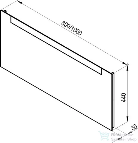 Ravak CLEAR 1000 100x44 cm-es tükör beépített világítással,fehér X000000766