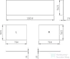 Ravak 80 cm-es MDF jobbos oldallap,szaténfa X000001109
