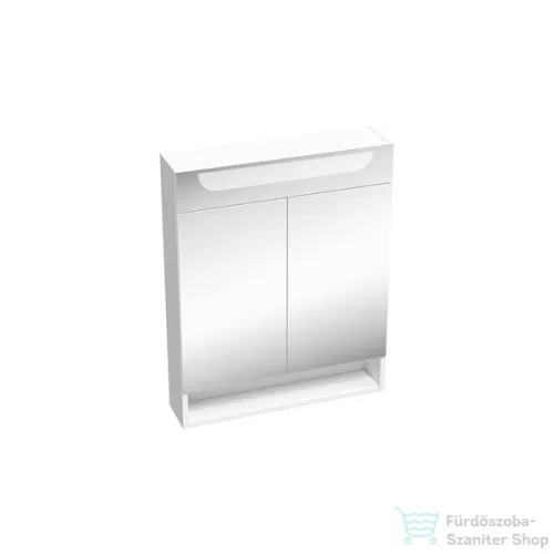 Ravak MC CLASSIC II 600 60x76x14 cm-es tükrös szekrény LED világítással, kapcsoló nélkül,fehér X000001469