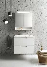 Ravak MC CLASSIC II 600 60x76x14 cm-es tükrös szekrény LED világítással, kapcsoló nélkül,fehér X000001469
