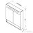 Ravak MC CLASSIC II 700 70x76x14 cm-es tükrös szekrény LED világítással, kapcsoló nélkül,fehér X000001470
