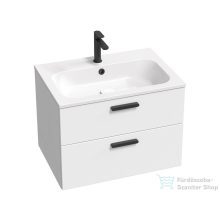   Ravak CHROME SD II 70 szekrény fehér, fekete fogantyúval X000001745