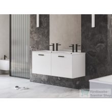   Ravak CHROME SD II 120 szekrény fehér, fekete fogantyúval X000001747