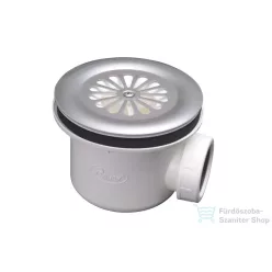   Ravak BASIC 90 zuhanytálca szifon, szálcsiszolt alumínium X01308