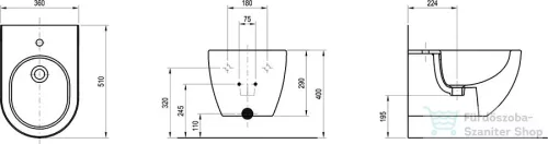 Ravak Uni Chrome bidé, fehér X01517