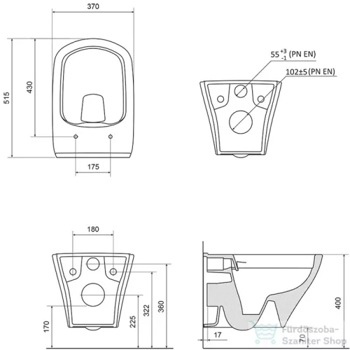 Ravak Classic RimOff függesztett WC X01671