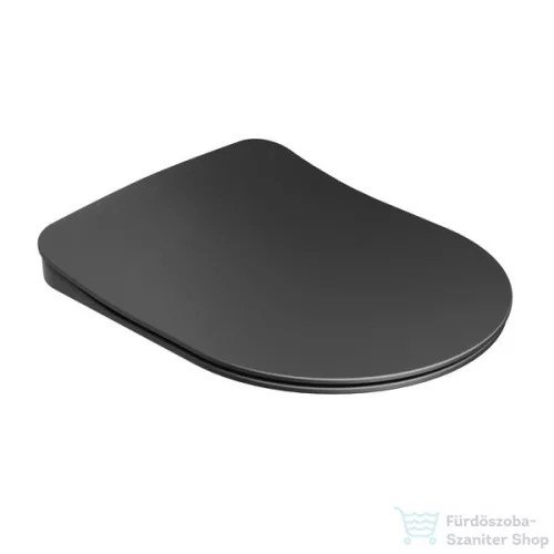 Ravak UNI CHROME Flat lecsapódásgátlós wc ülőke,fekete X01795