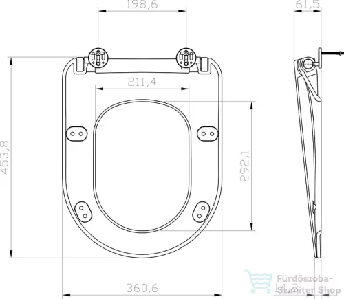 Ravak UNI CHROME Flat lecsapódásgátlós wc ülőke,fekete X01795