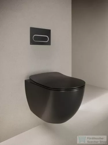 Ravak UNI CHROME Flat lecsapódásgátlós wc ülőke,fekete X01795