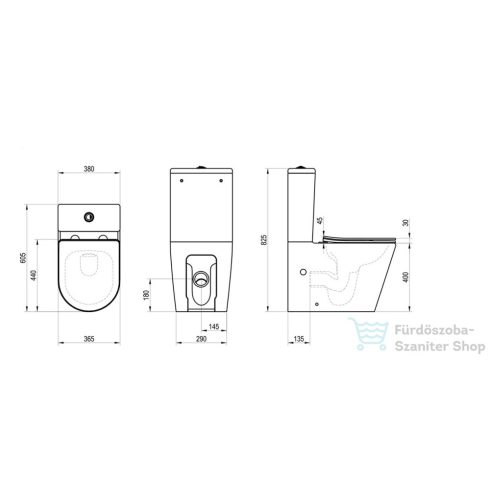 Ravak Elegant RimOff monoblokkos WC ülőkével X01872