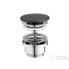   Ravak Flat mosdólefolyó kerámia fedéllel - fix,  matt fekete X01921