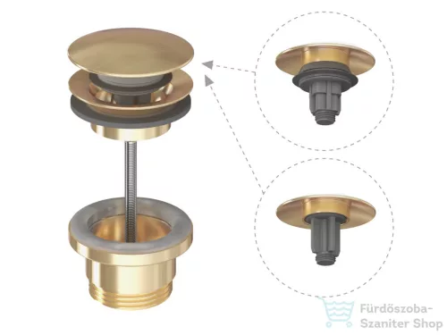 Ravak Click-Clack/fix mosdólefolyó, Gold Brushed  X03051