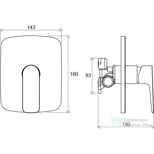Ravak Classic CL 066.00 falba süllyesztett csaptelep váltó nélkül, R-boxhoz X070089