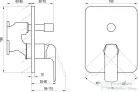 Ravak Flat falba süllyesztett csaptelep váltóval FL 065.00  X070123
