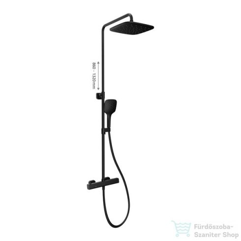 Ravak 10° Free black fekete állózuhany termosztátos csapteleppel TD F 091.20/150 X070160