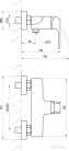 Ravak Flat Black zuhanycsaptelep zuhanyszett nélkül, fekete FL 032.20/150 (X070177)