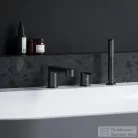 Ravak PURI Black PU 026.20 három üléses fürdőkád csaptelep, matt fekete X070186