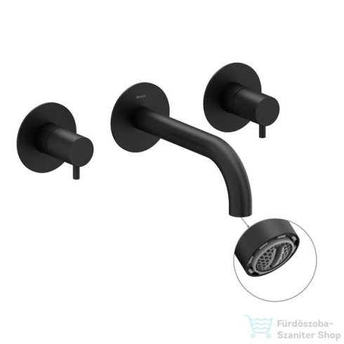 Ravak Espirit ES 019.20BLM.O1 falsík alatti mosdó csaptelep belső egységgel,Matt fkete X070276