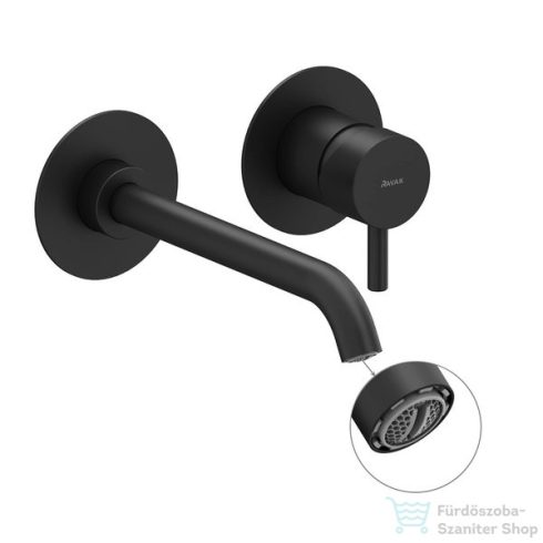 Ravak Espirit ES 019.20BLM falsík alatti mosdó csaptelep leeresztő és belső egység nélkül,Matt fkete X070278