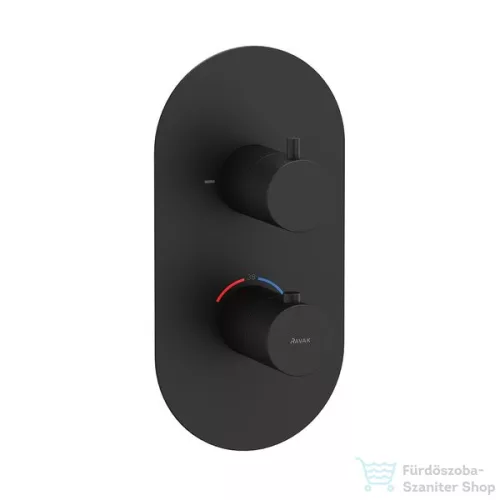 Ravak Espirit falsík alatti termosztátos kád/zuhanycsaptelep,Black matt X070286