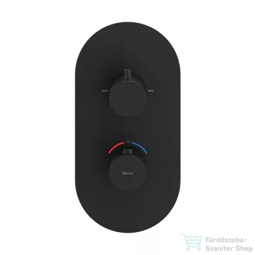 Ravak Espirit falsík alatti termosztátos kád/zuhanycsaptelep,Black matt X070286