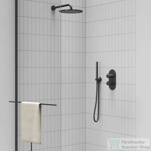 Ravak Espirit falsík alatti termosztátos kád/zuhanycsaptelep,Black matt X070286