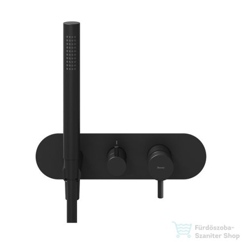 Ravak Espirit 2 utas falsík alatti kád/zuhany csaptelep kézi zuhanyszettel,belső egység nélkül,Black matt X070287