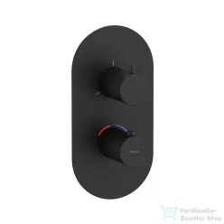   Ravak Espirit három utas falsík alatti termosztátos kád/zuhany csaptelep belső egység nélkül,Black matt X070289