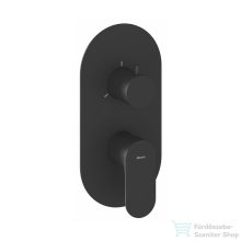   Ravak Eleganta három utas falsík alatti kád/zuhany csaptelep belső egység nélkül,Black matt X070297