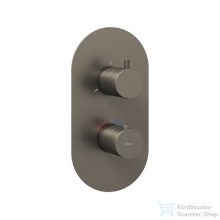   Ravak Espirit három utas falsík alatti termosztátos kád/zuhany csaptelep belső egység nélkül,Graphite brushed X070326