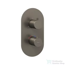   Ravak Espirit három utas falsík alatti termosztátos kád/zuhany csaptelep belső egység nélkül,Graphite brushed X070326