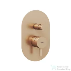   Ravak Espirit falsík alatti kád /zuhany csaptelep belső egységgel,Rose gold brushed X070358