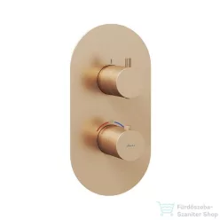   Ravak Espirit három utas falsík alatti termosztátos kád/zuhany csaptelep belső egység nélkül,Rose gold brushed X070363