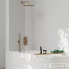 Ravak Espirit három utas falsík alatti termosztátos kád/zuhany csaptelep belső egység nélkül,Rose gold brushed X070363