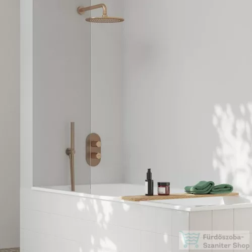 Ravak Espirit három utas falsík alatti termosztátos kád/zuhany csaptelep belső egység nélkül,Rose gold brushed X070363