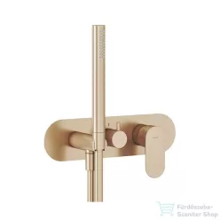   Ravak Eleganta három utas falsík alatti kád/zuhany csaptelep kézi zuhanyszettel,belső egység nélkül,Rose gold brushed X070370