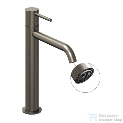 Ravak Espirit 250 ES 014.20GB magasított mosdó csaptelep leeresztő nélkül,Graphite brushed X070391