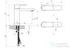 Ravak Chrome II mosdó csaptelep leeresztő nélkül, fekete X070458