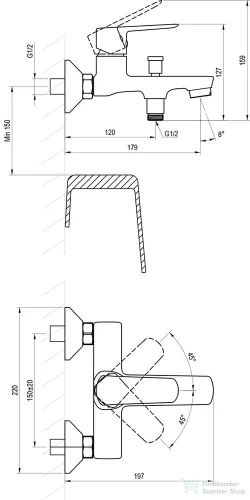 Ravak Life kádcsaptelep zuhanyszett nélkül, króm X070473