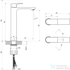 Ravak Plan mosdócsaptelep 300 mm, leeresztő nélkül, króm X070507